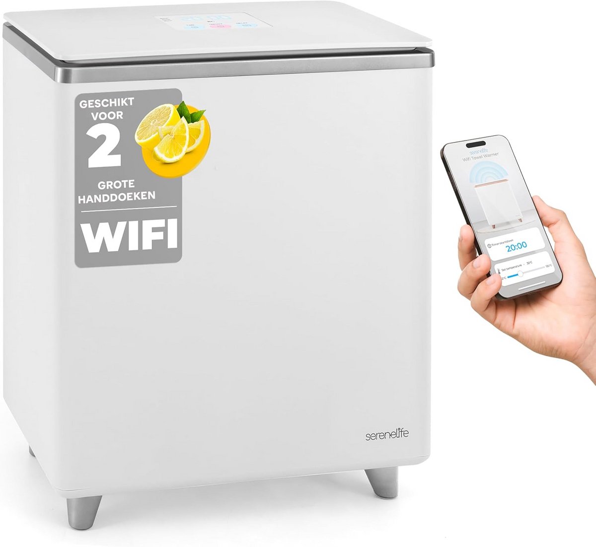 Luxe Handdoekwarmer Emmer met Warmhoudfunctie en Wifi-bediening