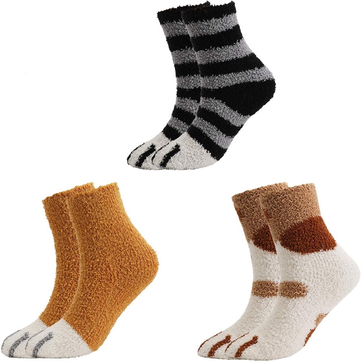 Wintersokken met Antislip voor Dames en Meisjes, Warme Fuzzy Pantoffelsokken Thuis