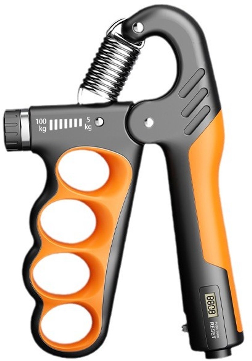 Grip Strength Trainer - Instelbare Weerstand Onderarmversterker - Vijf Vingers Handtrainer - met Digitale Teller - Handkracht Trainer - Handtraining Greep