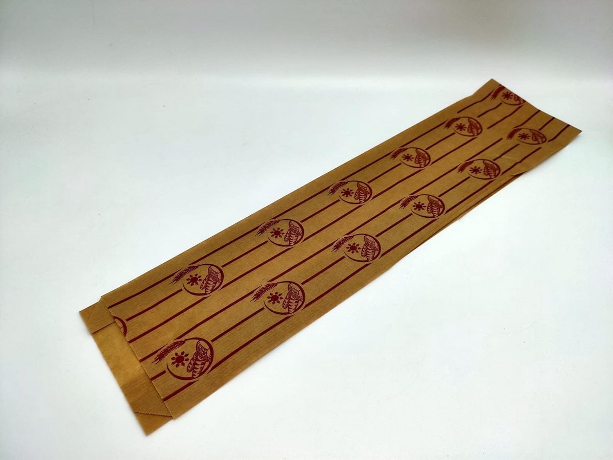 1000 Kraft Broodzakken voor Snacks en Gebak - Maat 12+6x52 cm