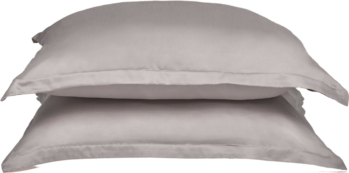 Coco & Cici Coco & Cici - Tencel kussensloop - 60 x 70 - taupe - zacht, luxe en duurzaam beddengoed 1 kussensloop 60x70