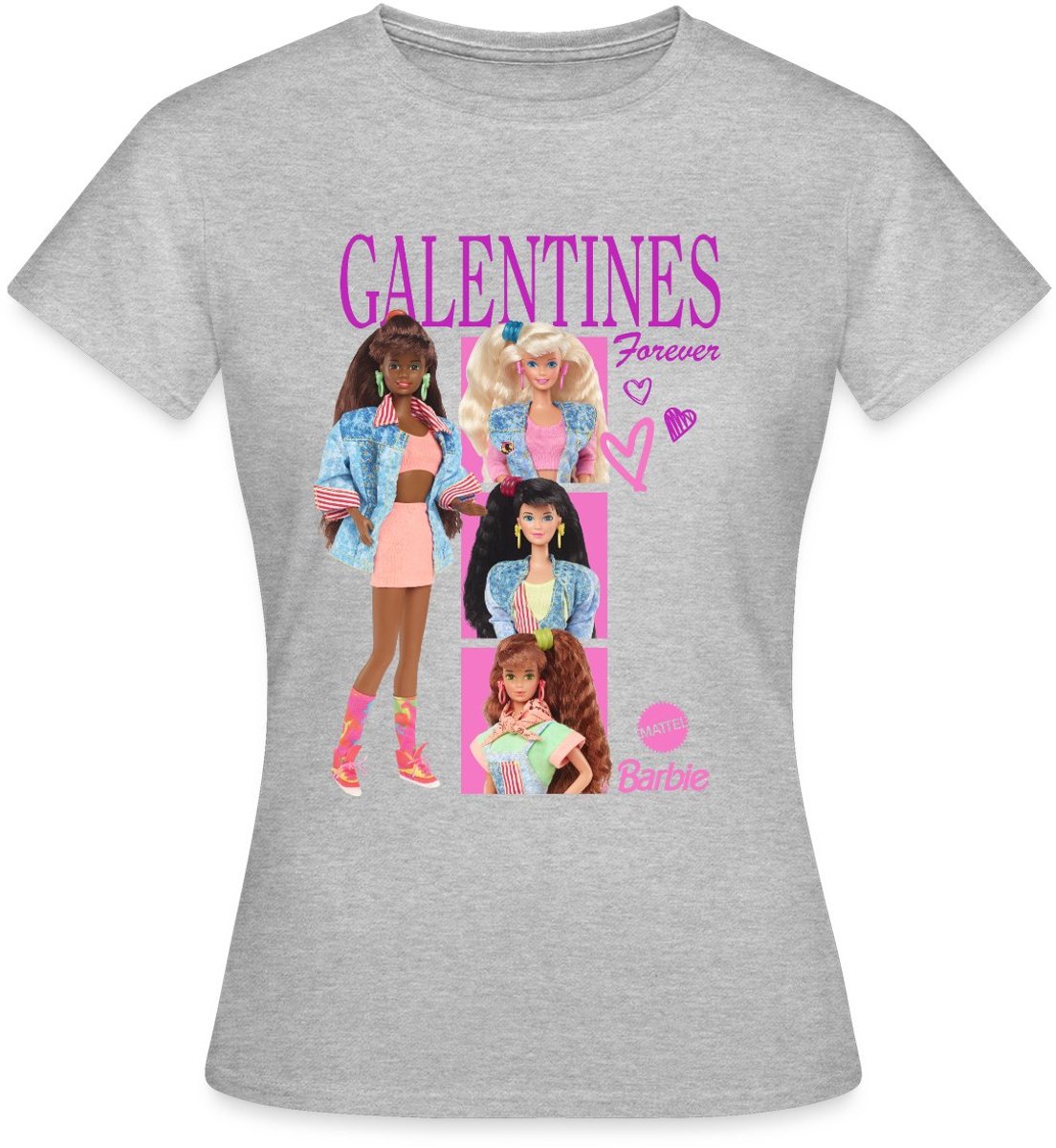 Barbie Galentines Ontwerp T-Shirt Dames