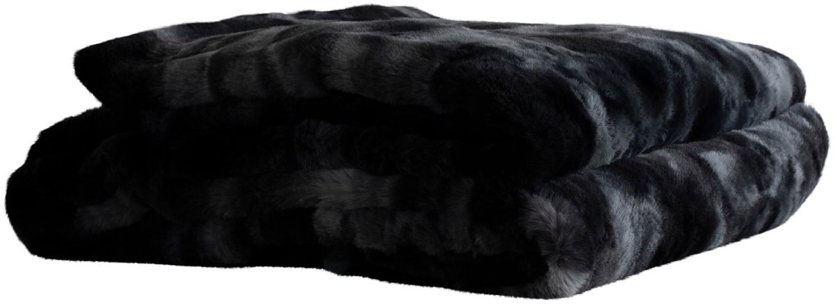 PTMD Plaid Linde - Zwart - 220x240x2cm