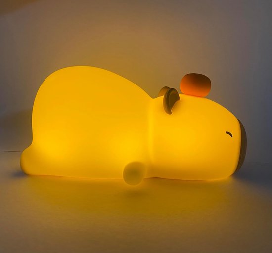 Nachtlampje , schattig LED-nachtlampje in de vorm van een dier, liggende -babylamp, met timer, oplaadbaar, dimbaar, 7-kleurige RGB-helderheidsregeling, een geweldig cadeau voor jongens en meisjes, perfect voor kamerdecoratie. — afbeelding 2