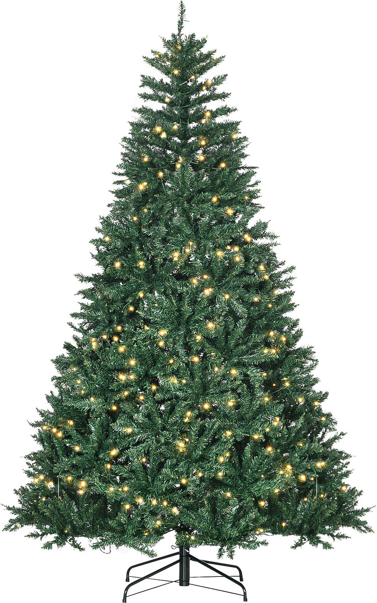 HOMCOM Kerstboom - Kunststof - 142x142x210cm - Groen