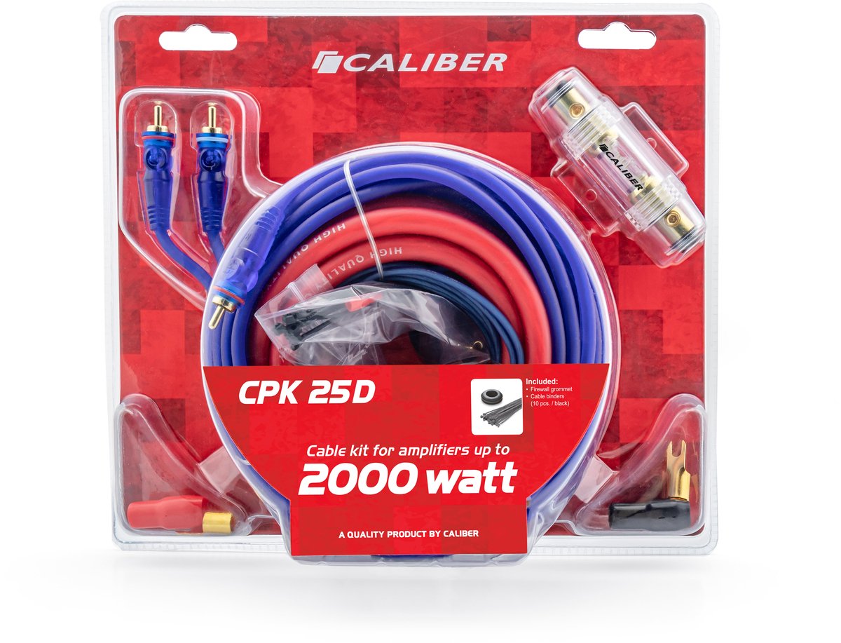 Caliber CPK25D - Kabelset 25mm  – 2000Watt