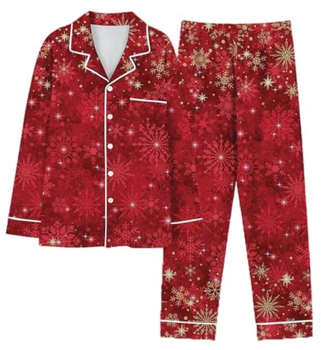 Katoenen Pyjama Voor Heren Met Lange Mouwen - Casual Huiskleding In Plus Size