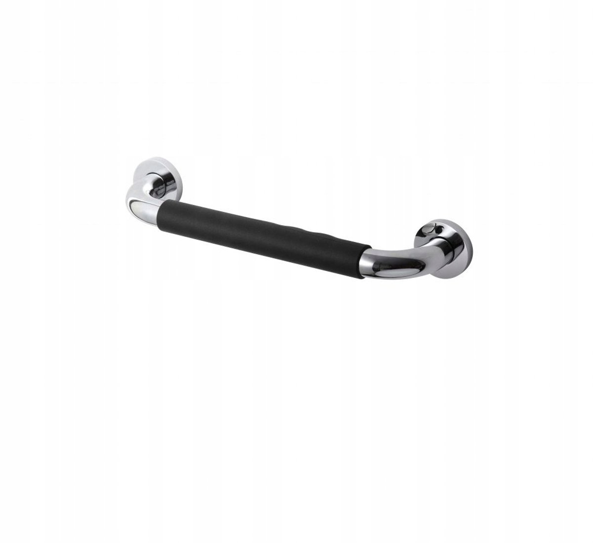 Stella Douchegrip 30cm Chroom met Zwarte Antislip Handgreep