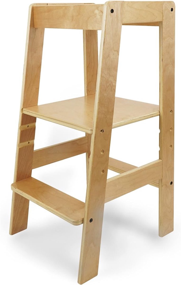 Lexium Leertoren - Montessori Leertoren - Learning Tower - Opstapje - Keukentoren - Leertoren Keukenhulp - Naturel leertoren Montessori - Kindertrap - Leertoren peuters - Leer toren - Leertorens