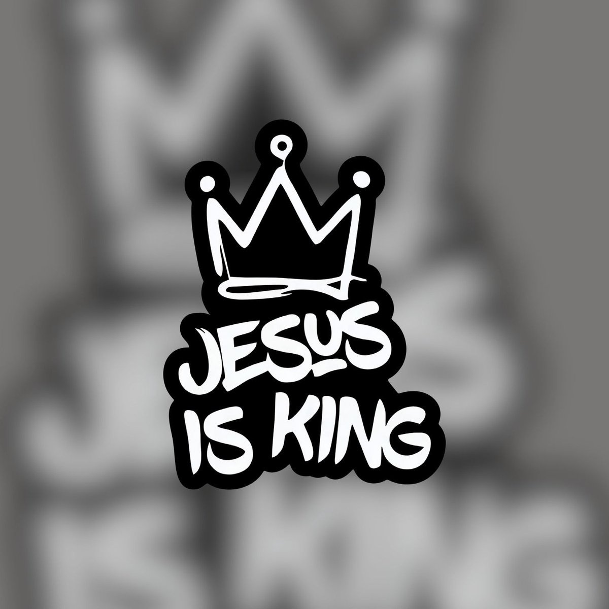 VANDAAG VERZONDEN - 2 STUKS - Sticker - 17cm - Jesus is King - Christelijk - Jezus - Stickers Autostickers School Laptop