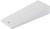 Flexibele siliconen deurstopper - wit - 9.5x1.6cm - wig-vorm