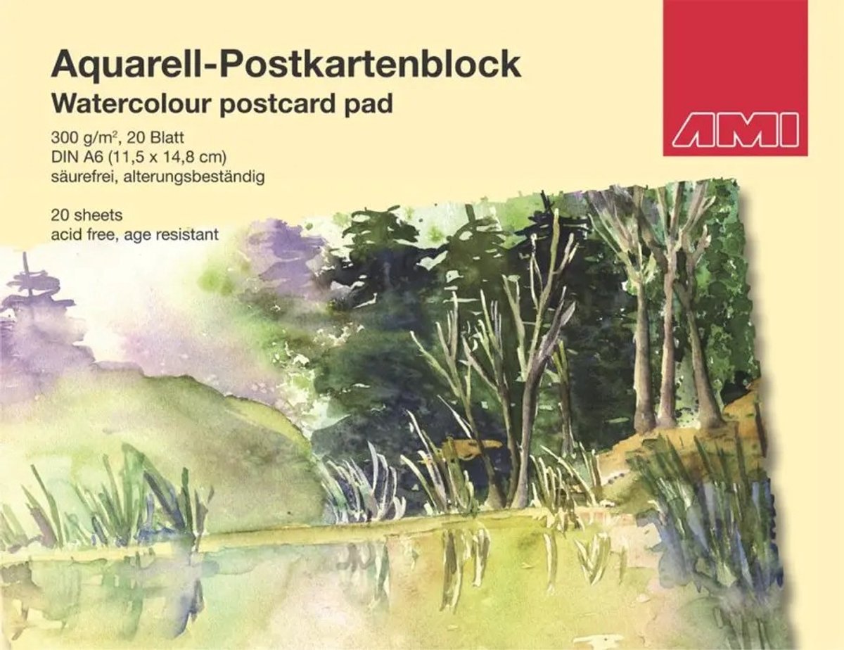 Aquarel Ansichtkaarten 300 gram 20 vel