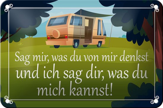 Blechschild Spruch 18x12cm sag mir was du von mir denkst | bol