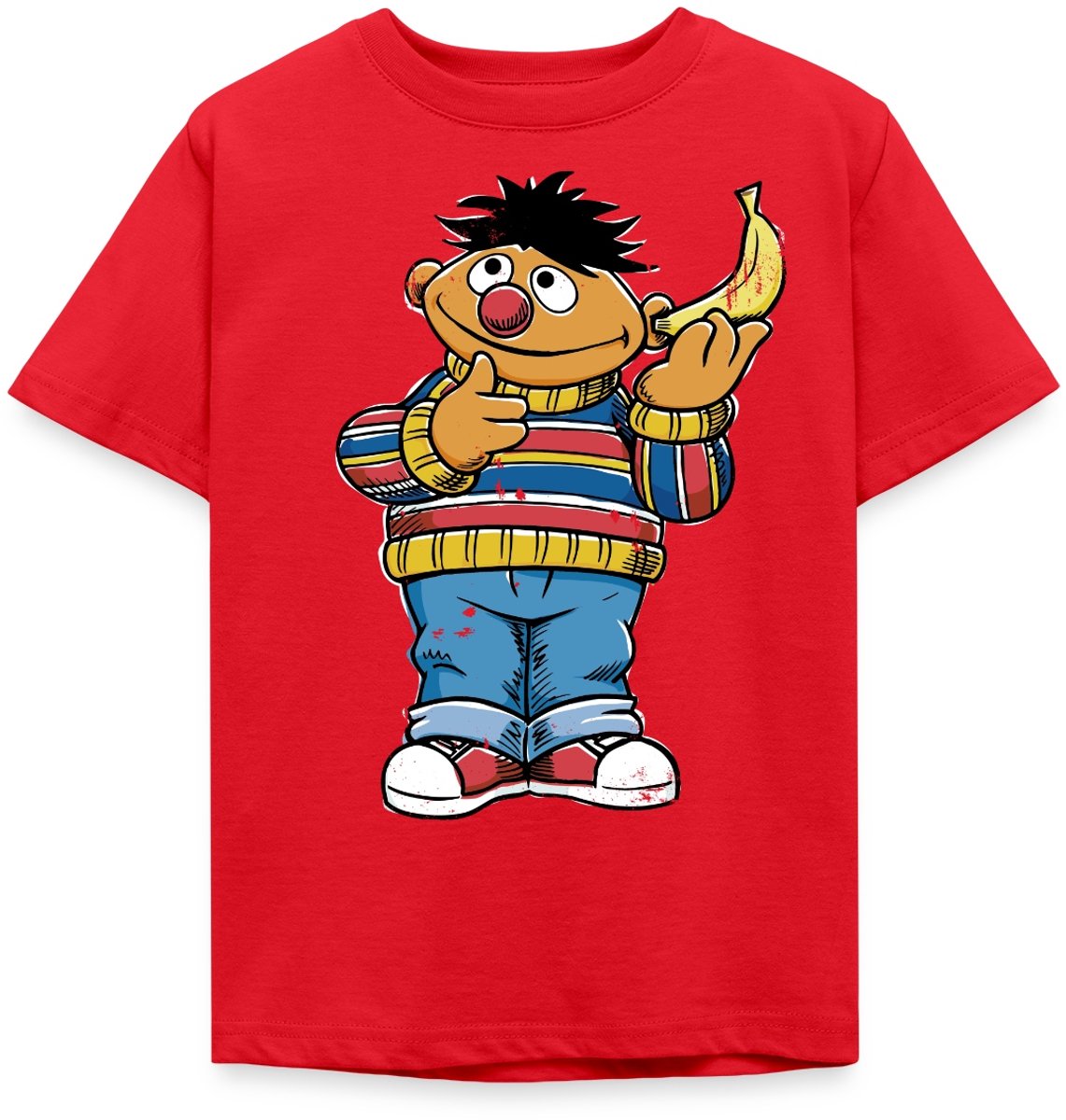 Sesamstraat Ernie Banana Telefoon T-Shirt Kinderen