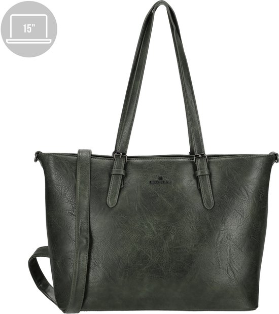 Enrico Benetti Julia Shopper / Sac pour ordinateur portable 15" - Vert olive