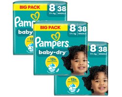 Pampers - Baby Dry - Maat 8 - Maandbox - 114 Stuks - 17+ KG