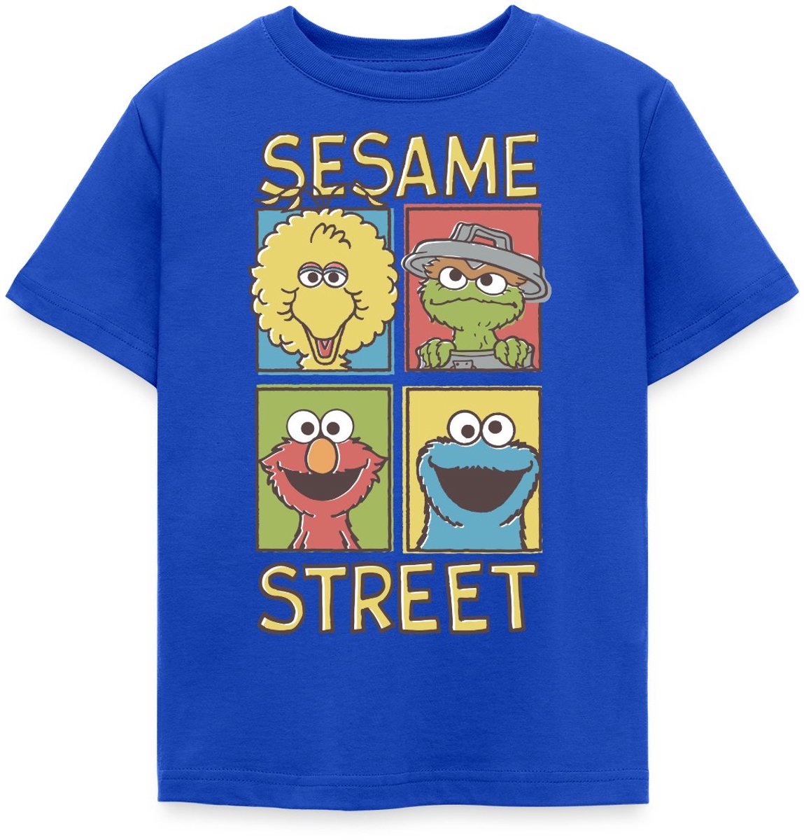 Sesamstraat Bibo Oscar Elmo Koekiemonster T-Shirt Kinderen