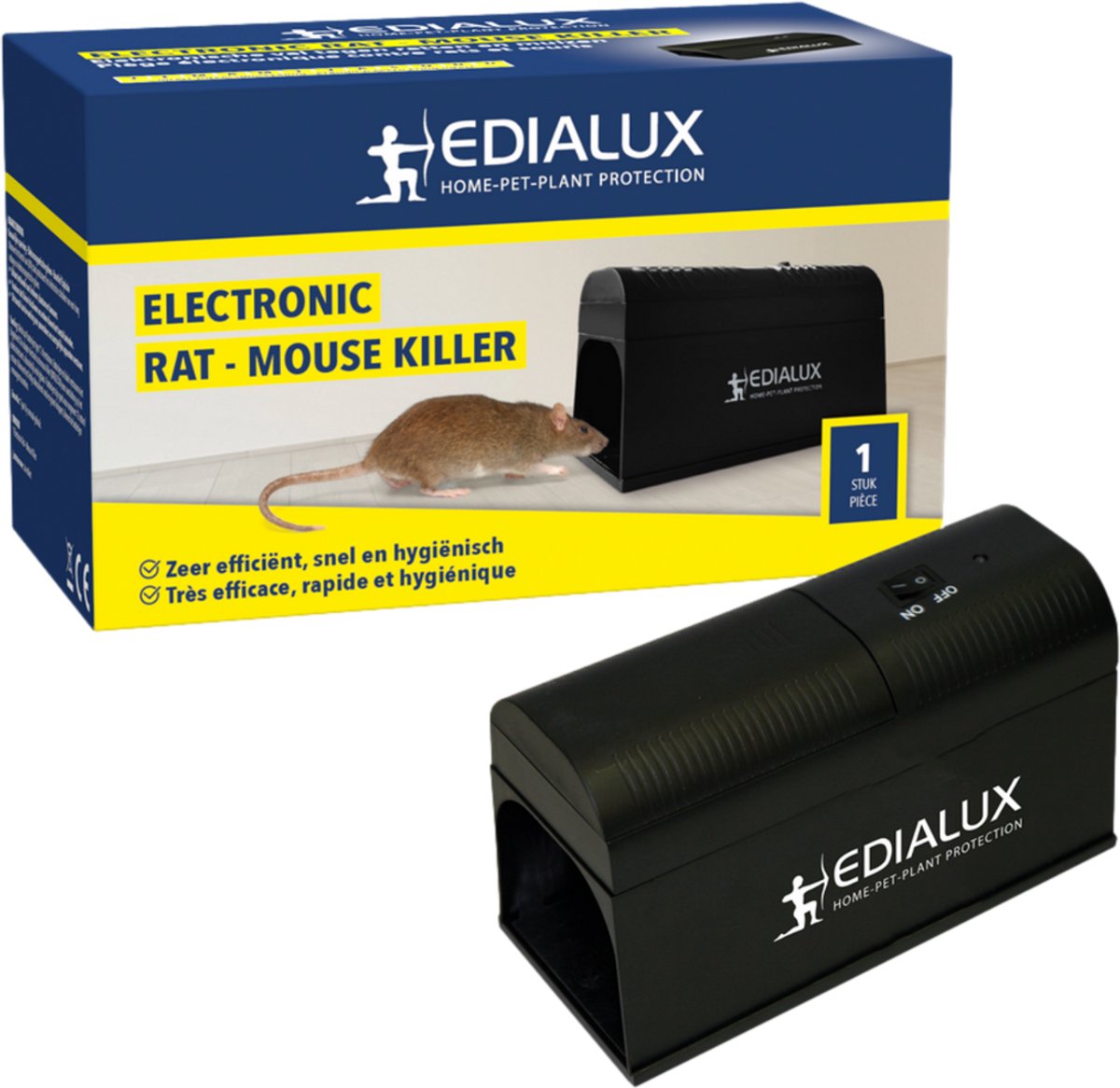 Edialux Elektrische Ratten & Muizenval - Effectieve Rattenval
