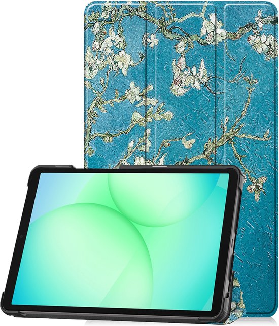 BASEY. Samsung Tab A9 Plus hoes - Bloesem - Tri-fold ... - Bol