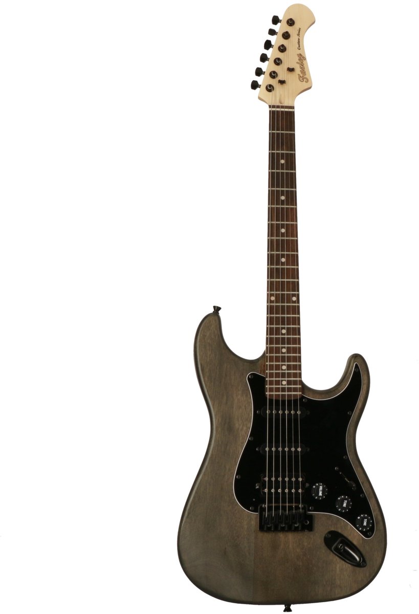 Fazley Outlaw Series Sheriff Basic HSS Black elektrische gitaar met gigbag