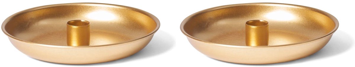 Unyqoos Set van twee gouden kandelaars voor sfeervolle advent en kerstdecoratie