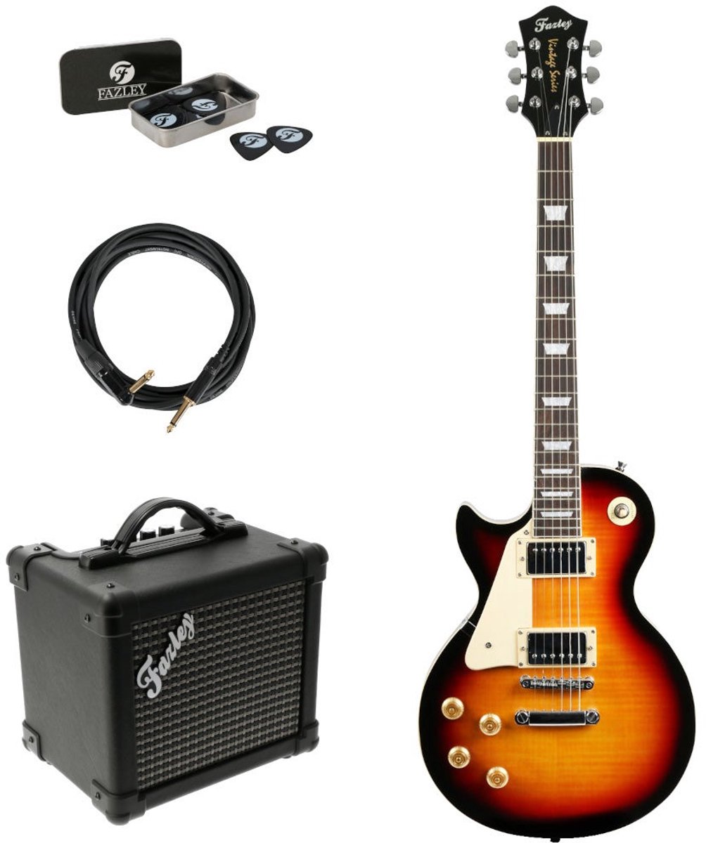Fazley FLP318SBLH linkshandige elektrische gitaar starterset