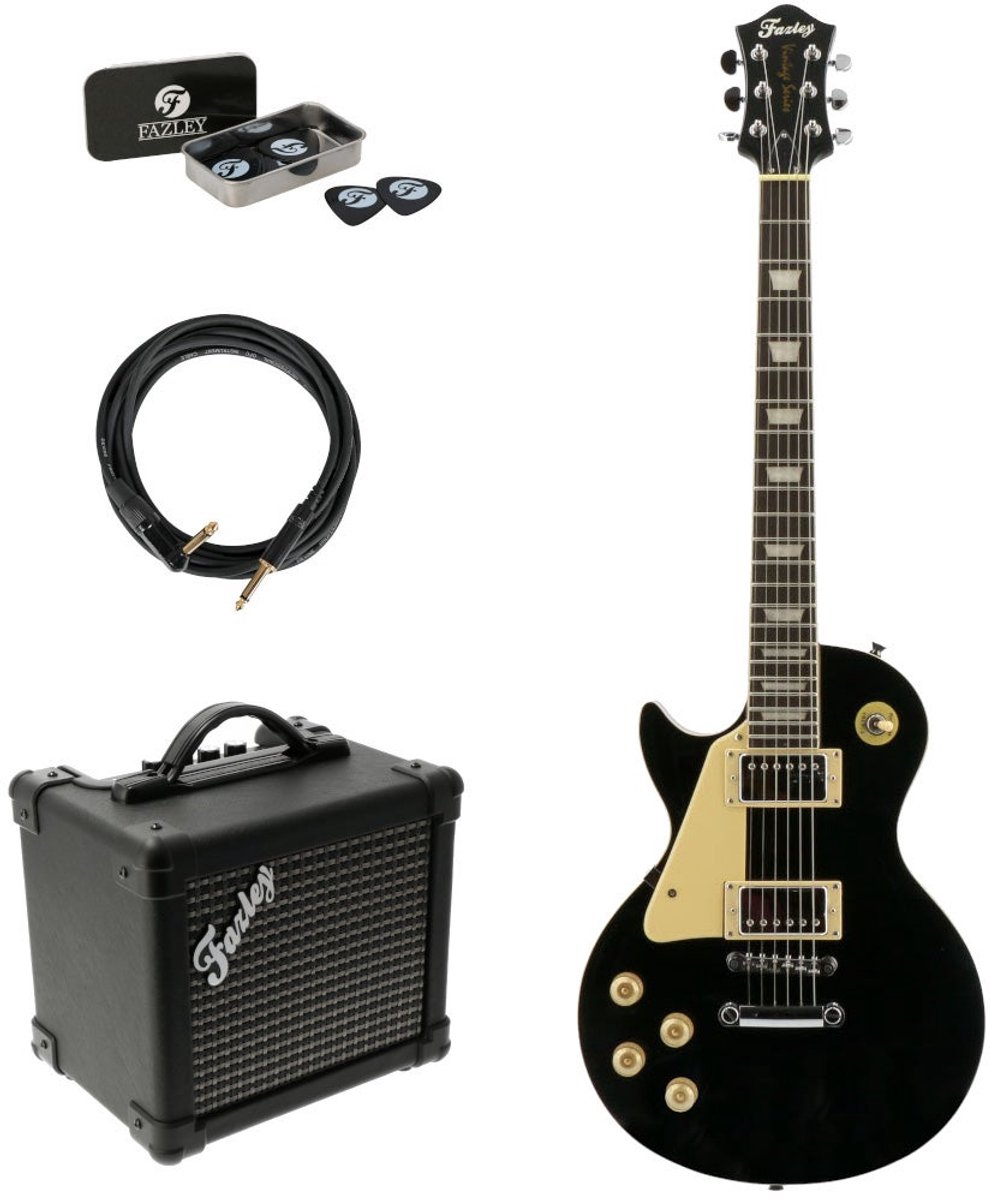 Fazley FLP318LH-BK linkshandige elektrische gitaar starterset