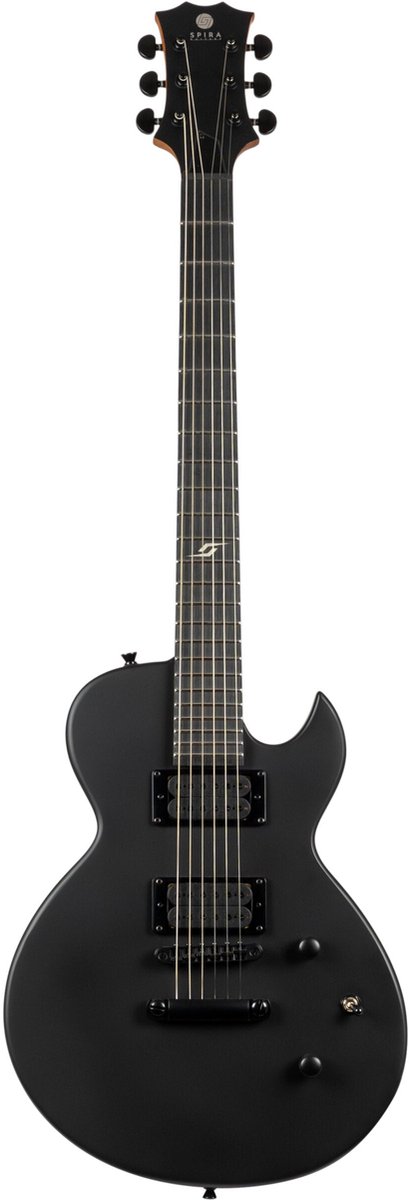 Spira Guitars L-400 MBK Satin Black elektrische gitaar