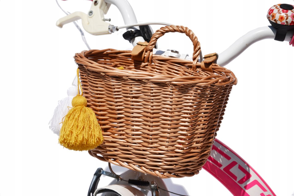 Mini rieten fietsmand voor kinderen - Handgemaakt, naturel