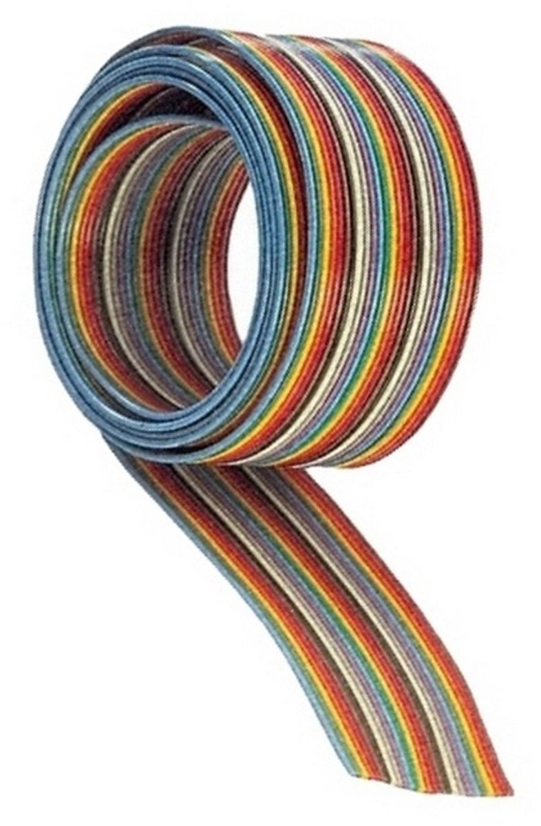 AWG28 16-aderige IDC-kabel, 2,54 mm pitch, per meter