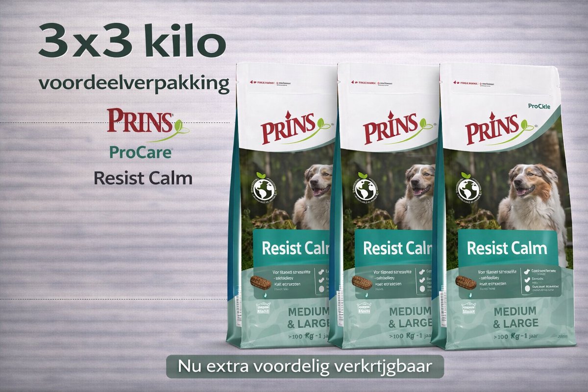 Prins ProCare Resist Calm - 3x 3kg Voordeelverpakking