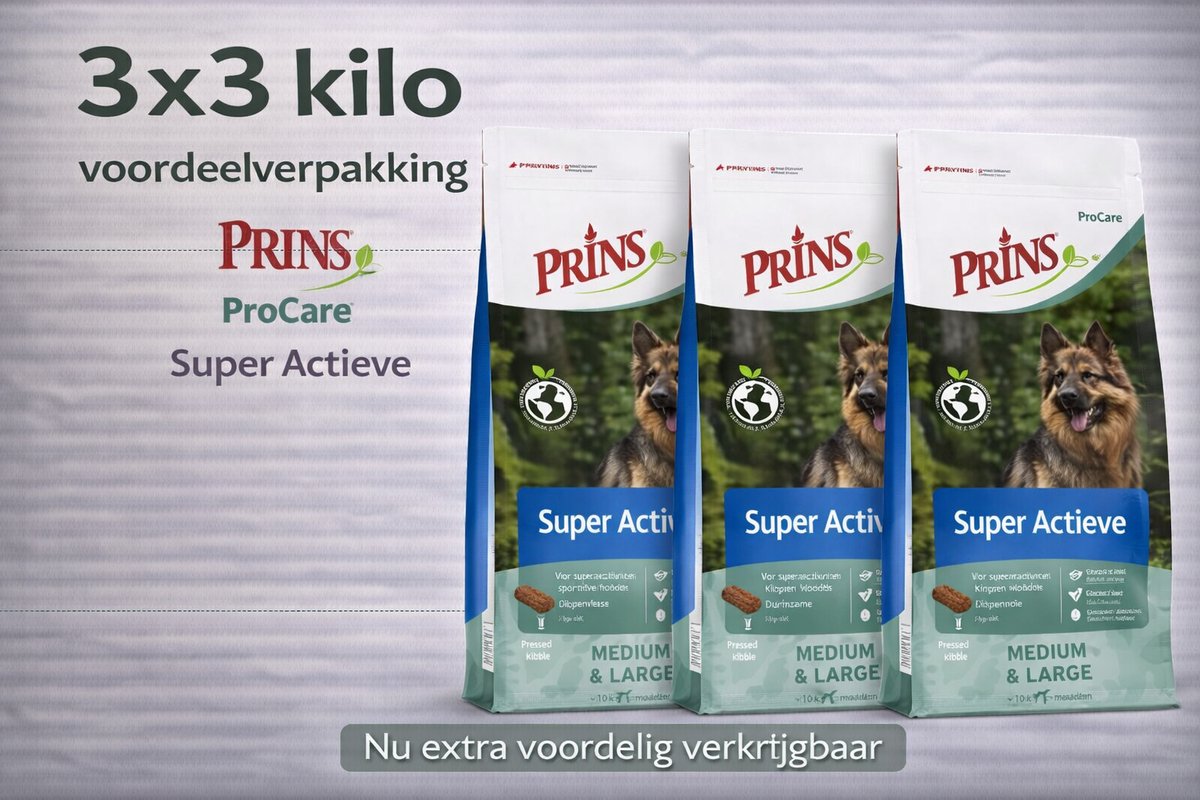 Prins ProCare Super Active - 3x 3kg Voordeelverpakking