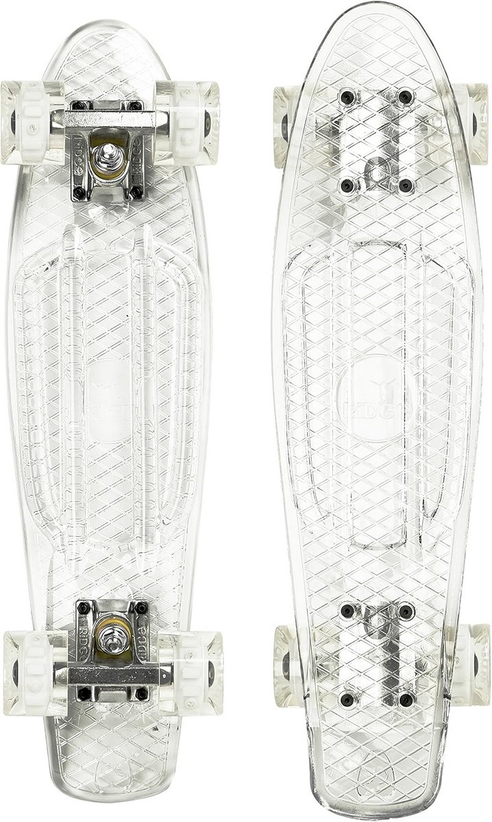 Mini Cruiser Skateboard Helder Polycarbonaat Deck Knipperende LED Wielen Overige kleuren