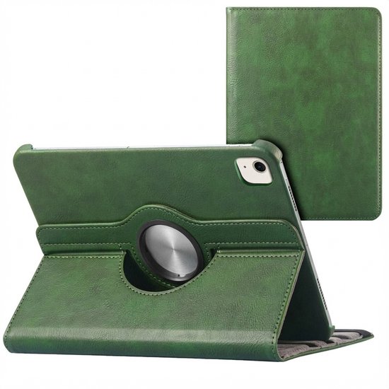 imoshion Tablet Hoes - Geschikt voor Apple iPad Air 13 inch (2026) M4 / Air 13 inch (2025) M3 / Air 13 inch (2024) M2 - 360° Draaibare Bookcase - Groen