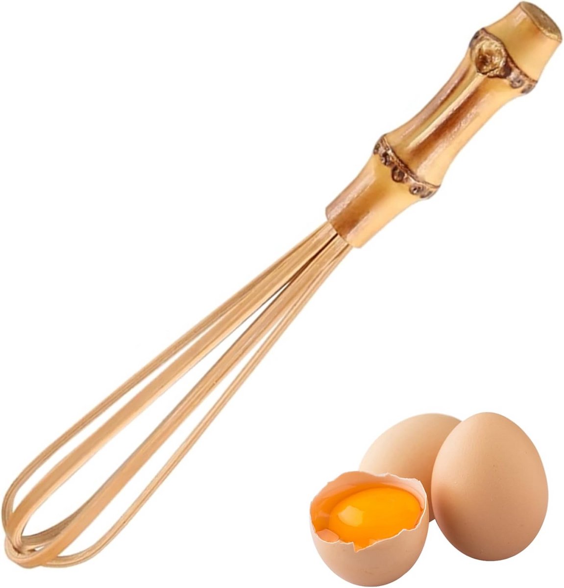 Bamboe garde 5.5 inch - houten roergarde van bamboe wortel voor koken, bakken en mengen
