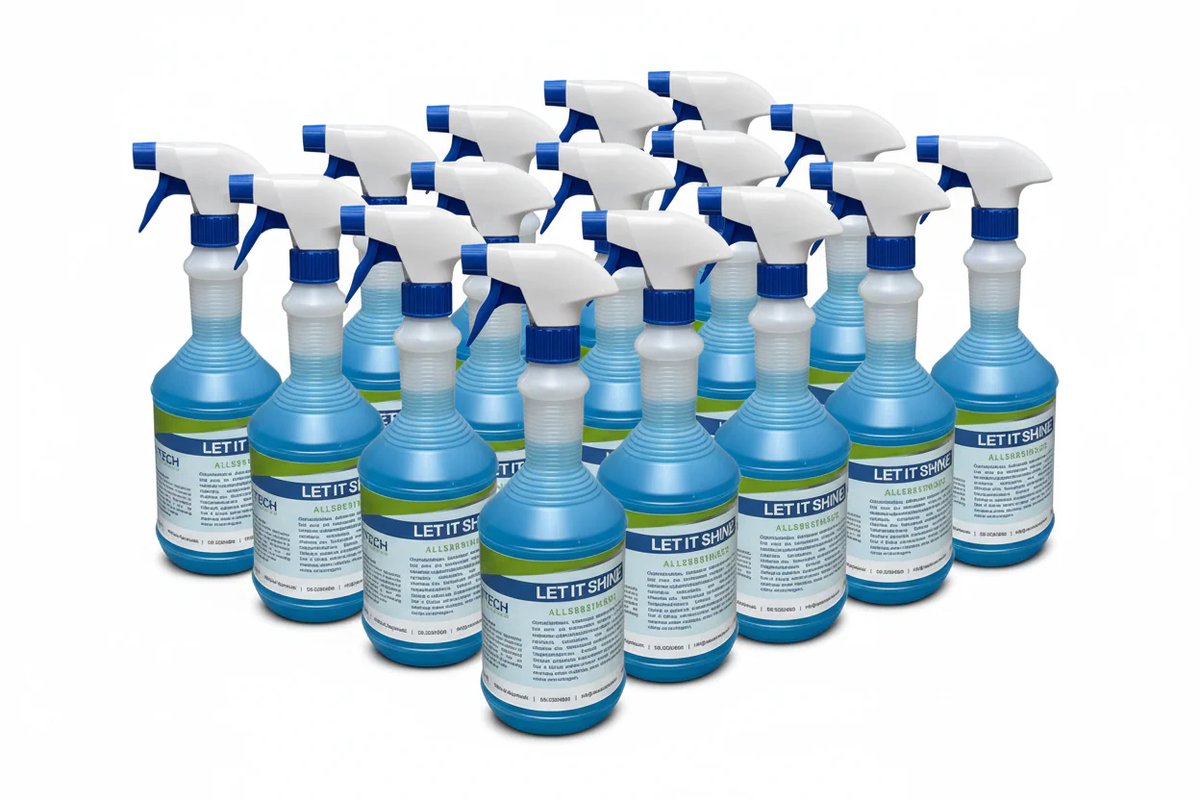 Vi-Tech Chemicals Let It Shine – Sprayreiniger – 12×1 L – Gebruiksklaar – Streeploos & Zuinig