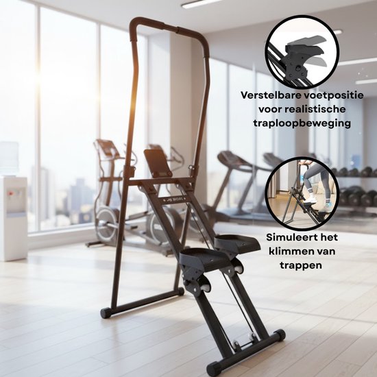 Stepper Pliable – Guidon Et Pédales Réglables, Écran LCD, Charge Max 150 Kg, Blanc