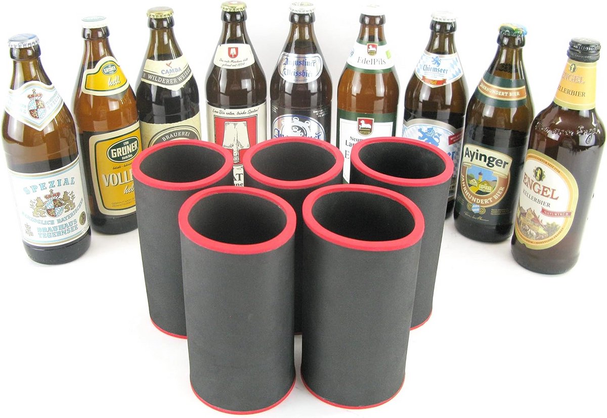 Set van 5 Bierkoelers Neopreen voor 0,5 Liter Flessen - Universele Drankkoelers