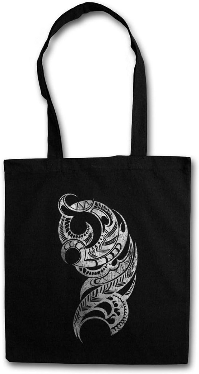 Schoudertas met Maori Symbool - Stoere Boodschappentas