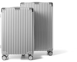 Voyagoux Voyagoux® - Reiskoffer set - Koffers - 2 delig - M/L - Zilver - Koffersets