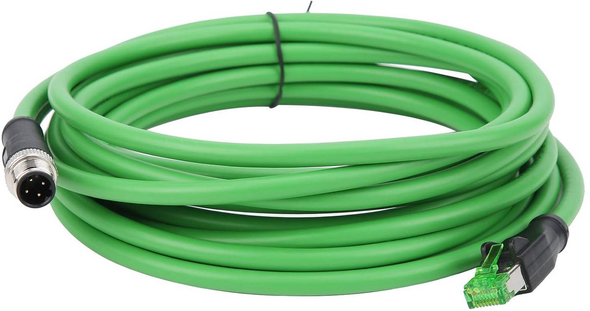Industriële Ethernet Kabel M12 naar RJ45 IP67 Waterdicht - 5 meter