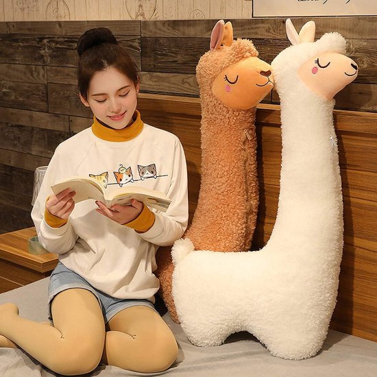 Groot Alpaca Knuffeldier en Sierkussen - Pluche Speelgoed voor Kinderen en Baby's — afbeelding 2