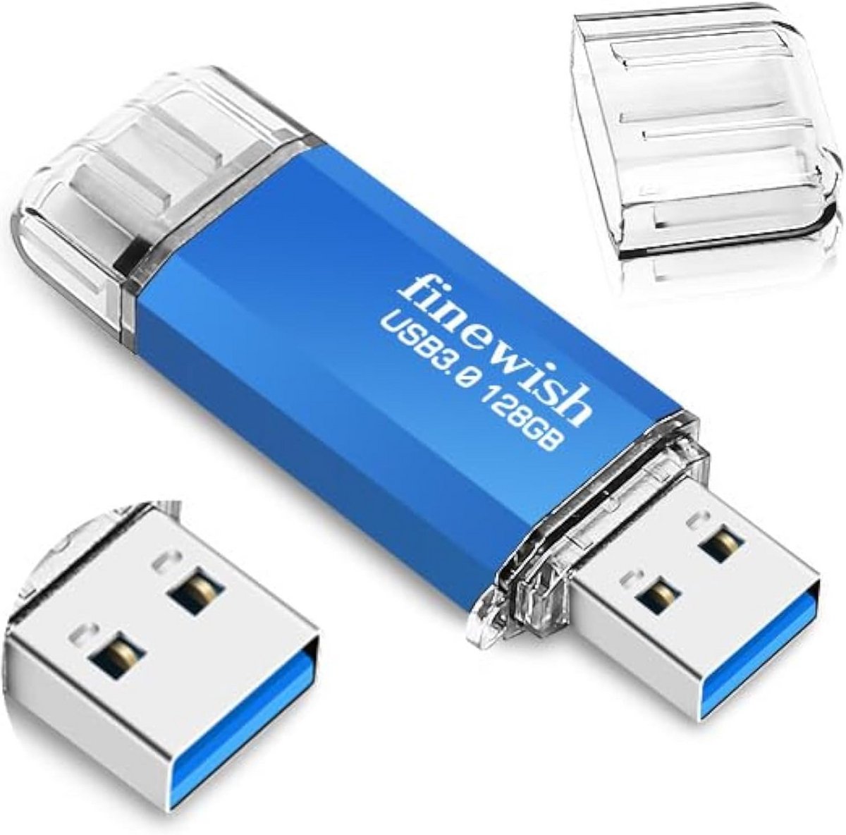 128GB USB C en USB 3.0 OTG Flash Drive 2-in-1 voor PC, Laptop en TV