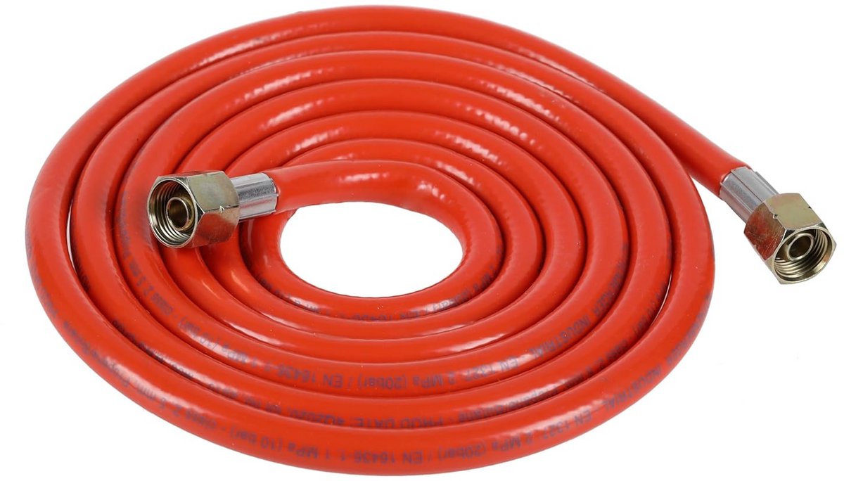 Industriële Propaanslang 2,5 Meter voor Gasapparatuur - 2 x G 3/8"L Aansluiting