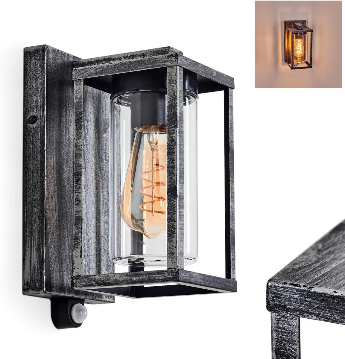 Moderne Buiten Wandlamp met Bewegingsmelder voor Entree en Buitenfacade