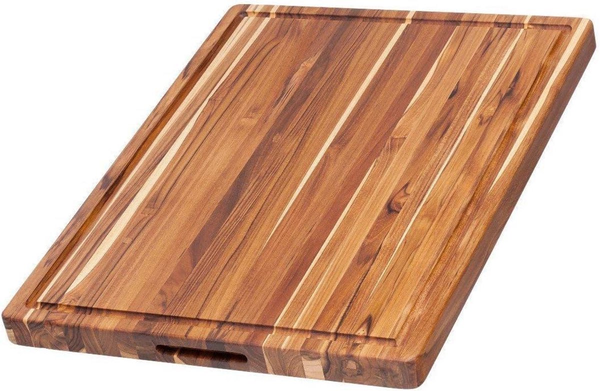 Grote Houten Snijplank Rechthoek met Handvat en Sapgoot - 50x38 cm