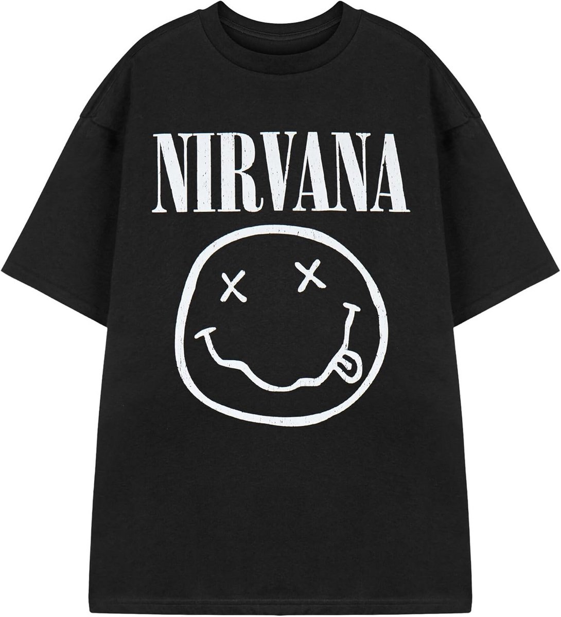 Herens T-Shirt met Grunge Band Logo | Klassiek Zwart Graphic T-Shirt voor Volwassenen