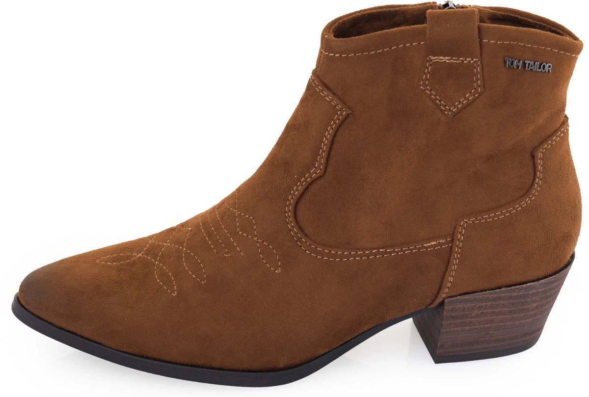 Damesschoenen Tom Tailor Stiefelette Damen Cognac 36 Bruin