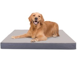 Nobleza Hondenkussen - Orthopedische Hondenkussen Wasbaar - Hondenbed - Maat XL: 110 x 80 x 8 cm - Lichtgrijs