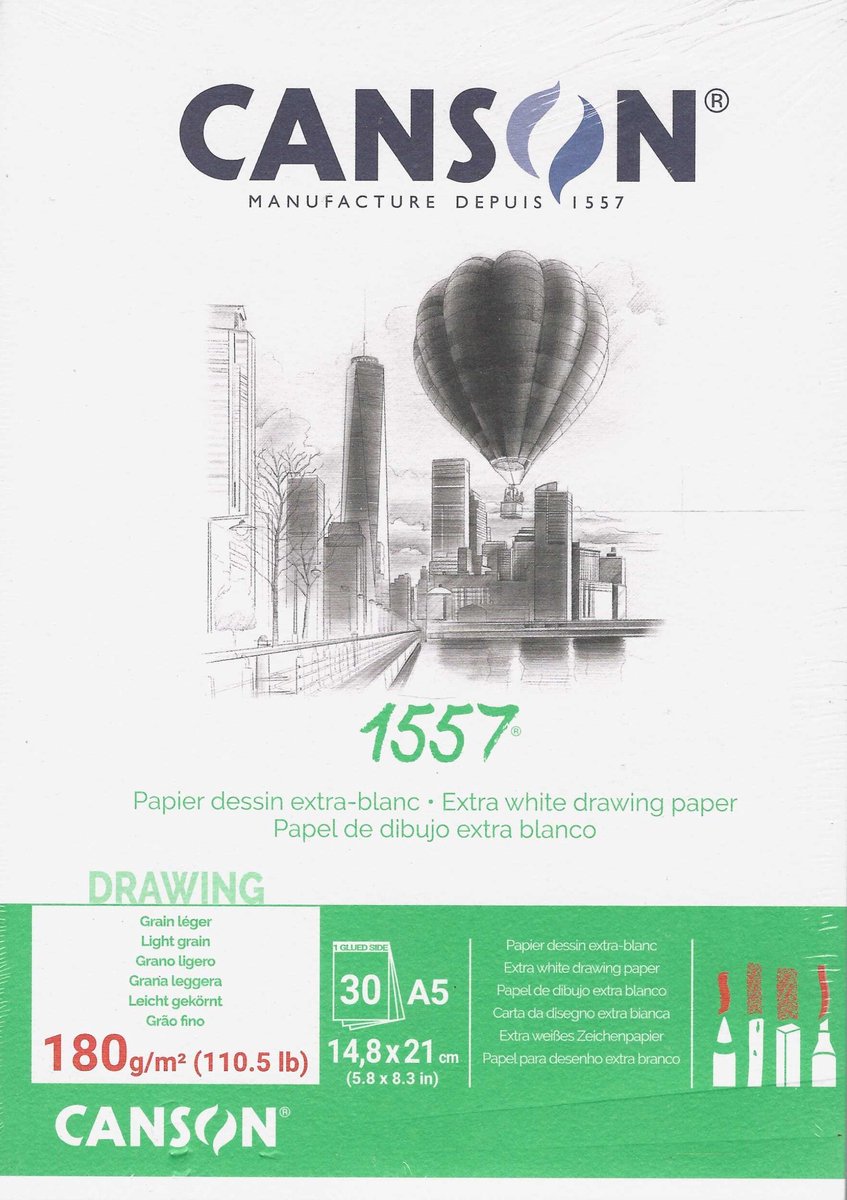 Canson Tekenblok 30 vel A5 180 grams